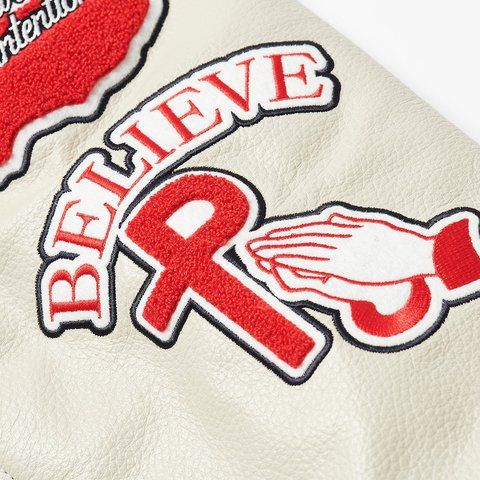 Palace FALLEN ANGELS VARSITY JACKET NAVY - Colorway