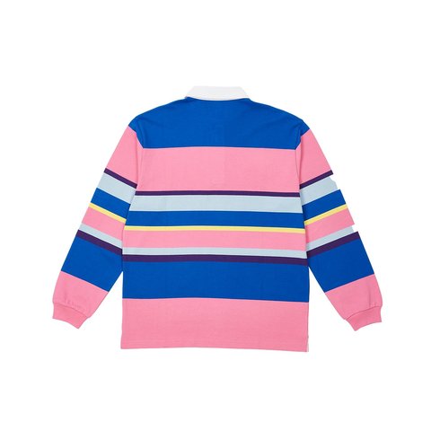 BIG STRIPE RUGBY TOP PINK