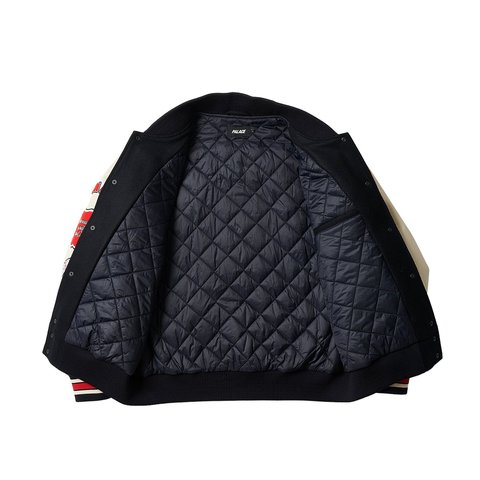 Palace FALLEN ANGELS VARSITY JACKET NAVY - Colorway