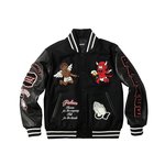 FALLEN ANGELS VARSITY JACKET BLACK