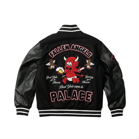 Palace FALLEN ANGELS VARSITY JACKET BLACK - Colorway