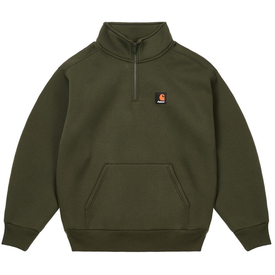 PALACE CARHARTT WIP CARLUX 1/2 ZIP SWEATSHIRT PLANT