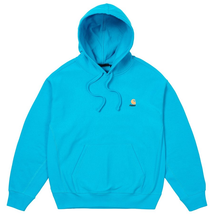 PALACE CARHARTT WIP HOOD SAFETY BLUE
