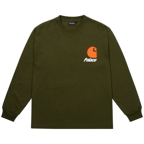 PALACE CARHARTT WIP LOGO LONGSLEEVE PLANT