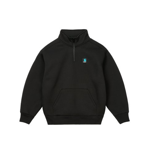 PALACE CARHARTT WIP CARLUX 1/2 ZIP SWEATSHIRT BLACK