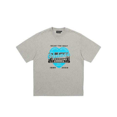 PALACE CARHARTT WIP HEART T-SHIRT HEATHER GREY