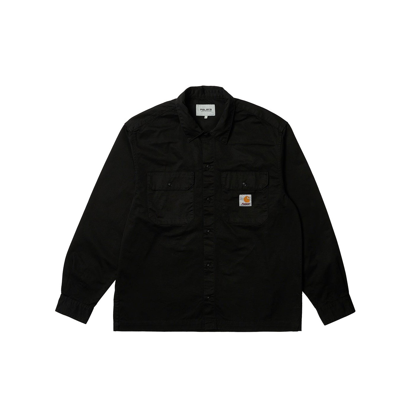 PALACE CARHARTT WIP LONGSLEEVE MASTER SHIRT WASHED BLACK