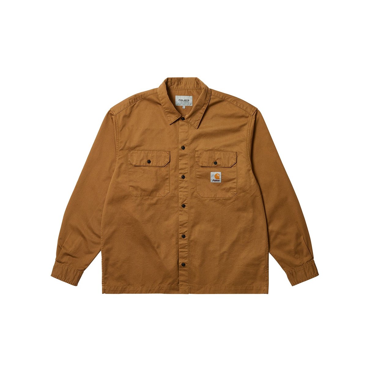 Palace PALACE CARHARTT WIP LONGSLEEVE MASTER SHIRT HAMILTON BROWN (Palace Carhartt WIP) - €160.00