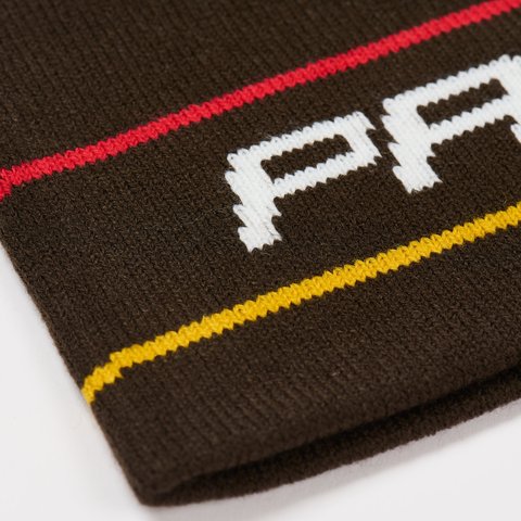 Palace STRIPE NEIN CUFF BEANIE BROWN - Colorway