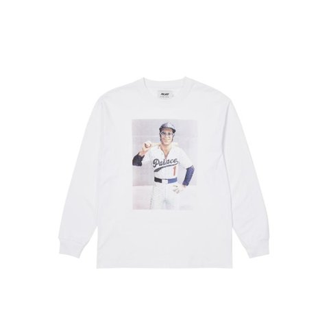 PALACE ELTON JOHN LONGSLEEVE TEE WHITE