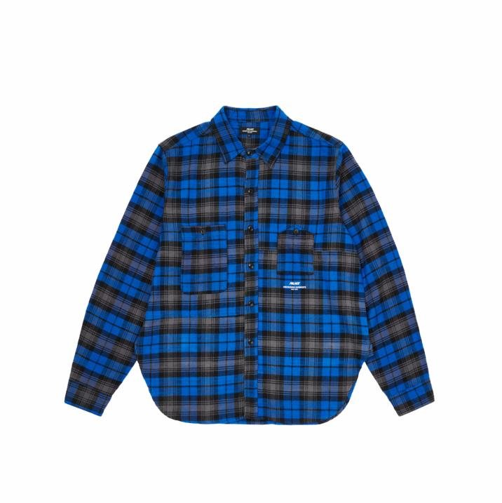 PALACE ENIGNEERED GARMENTS PANEL CHECK WORK SHIRT BLUE