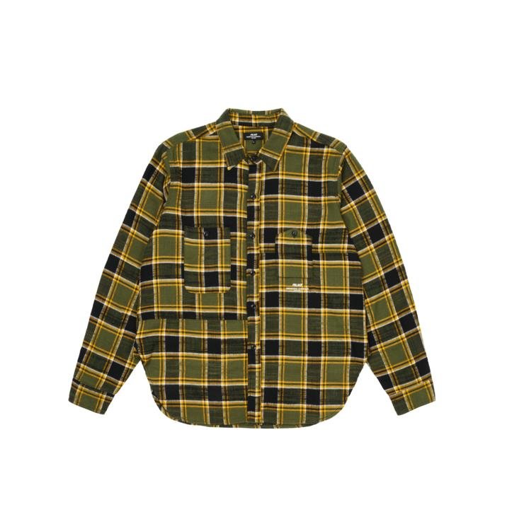 PALACE ENIGNEERED GARMENTS PANEL CHECK WORK SHIRT OLIVE