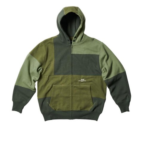 Palace PALACE ENIGNEERED GARMENTS HEAVY PATCHWORK ZIP HOOD OLIVE