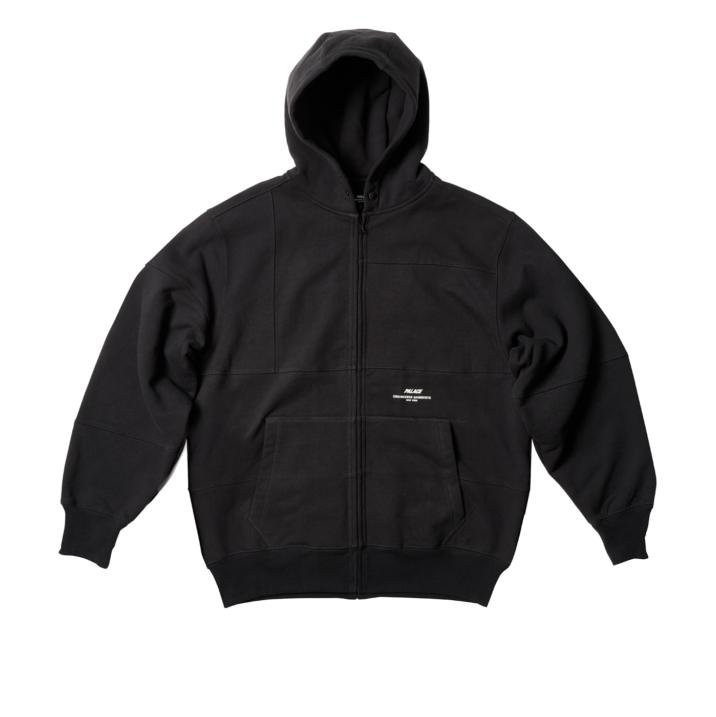 PALACE ENIGNEERED GARMENTS HEAVY PATCHWORK ZIP HOOD BLACK
