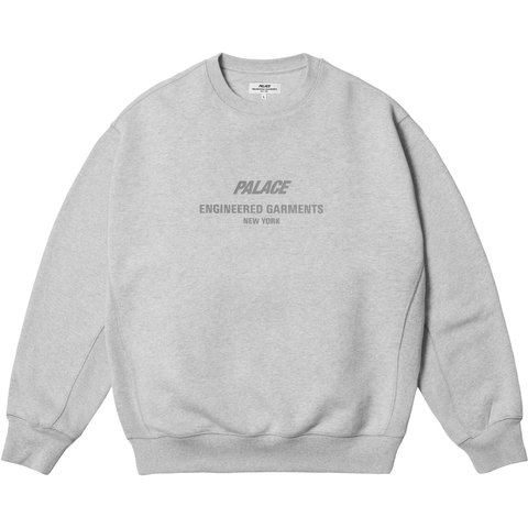 PALACE ENGINEERED GARMENTS CREW GREY MARL