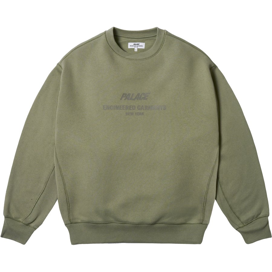 PALACE ENGINEERED GARMENTS CREW OLIVE