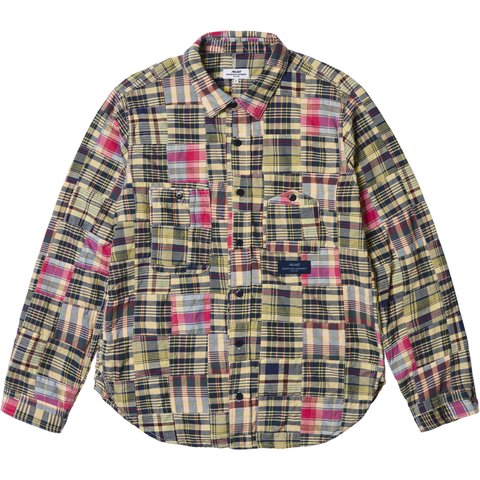 PALACE ENGINEERED GARMENTS PATCH WORK MADRAS SHIRT MULTI