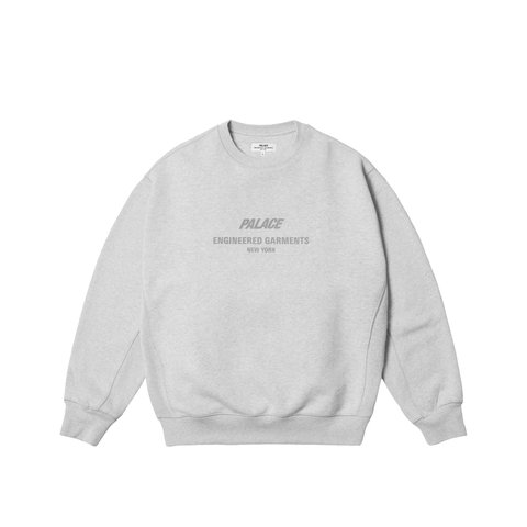 PALACE ENGINEERED GARMENTS CREW GREY MARL