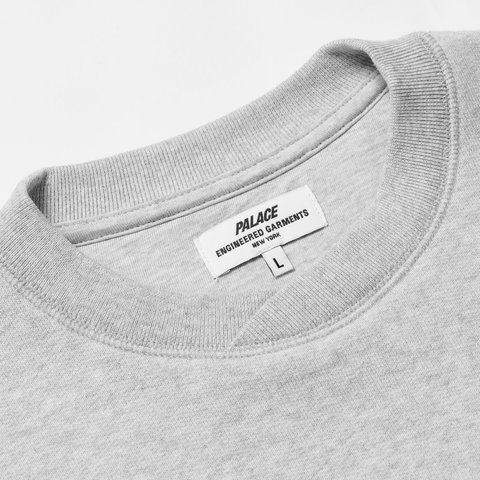 PALACE ENGINEERED GARMENTS CREW GREY MARL