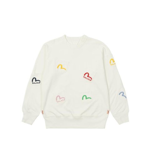 Palace PALACE EVISU CREW POCKET WHITE