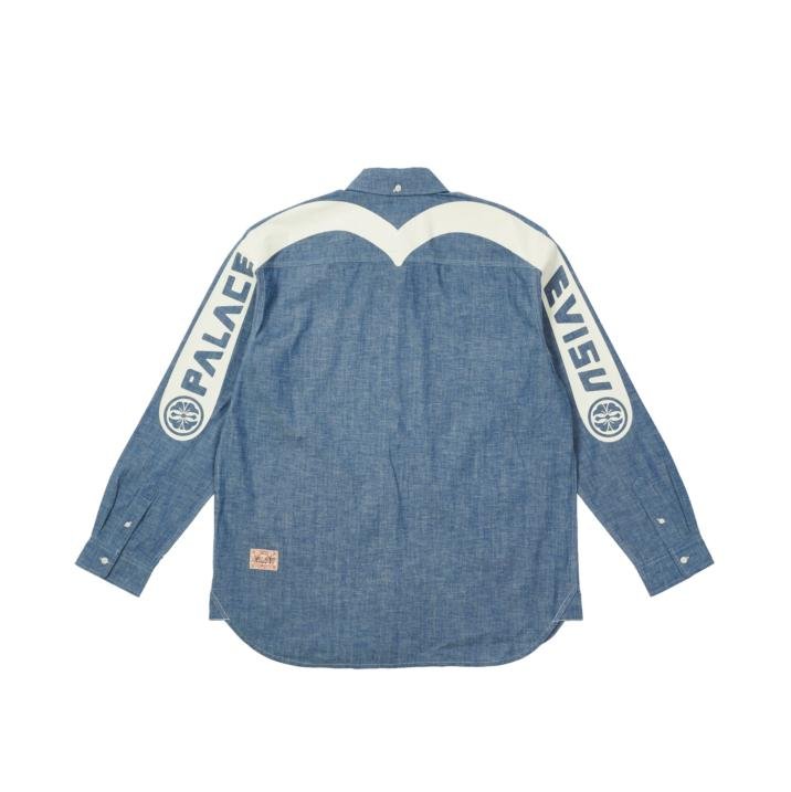 PALACE EVISU SHIRT BLUE