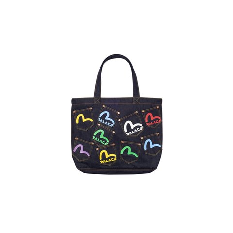 PALACE EVISU TOTE BAG INDIGO