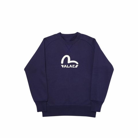 PALACE EVISU REVERSIBLE CREW NAVY