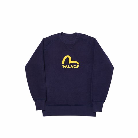 PALACE EVISU REVERSIBLE CREW NAVY