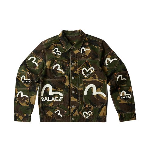 Palace PALACE EVISU TYPE ONE DENIM JACKET CAMO - $508.00