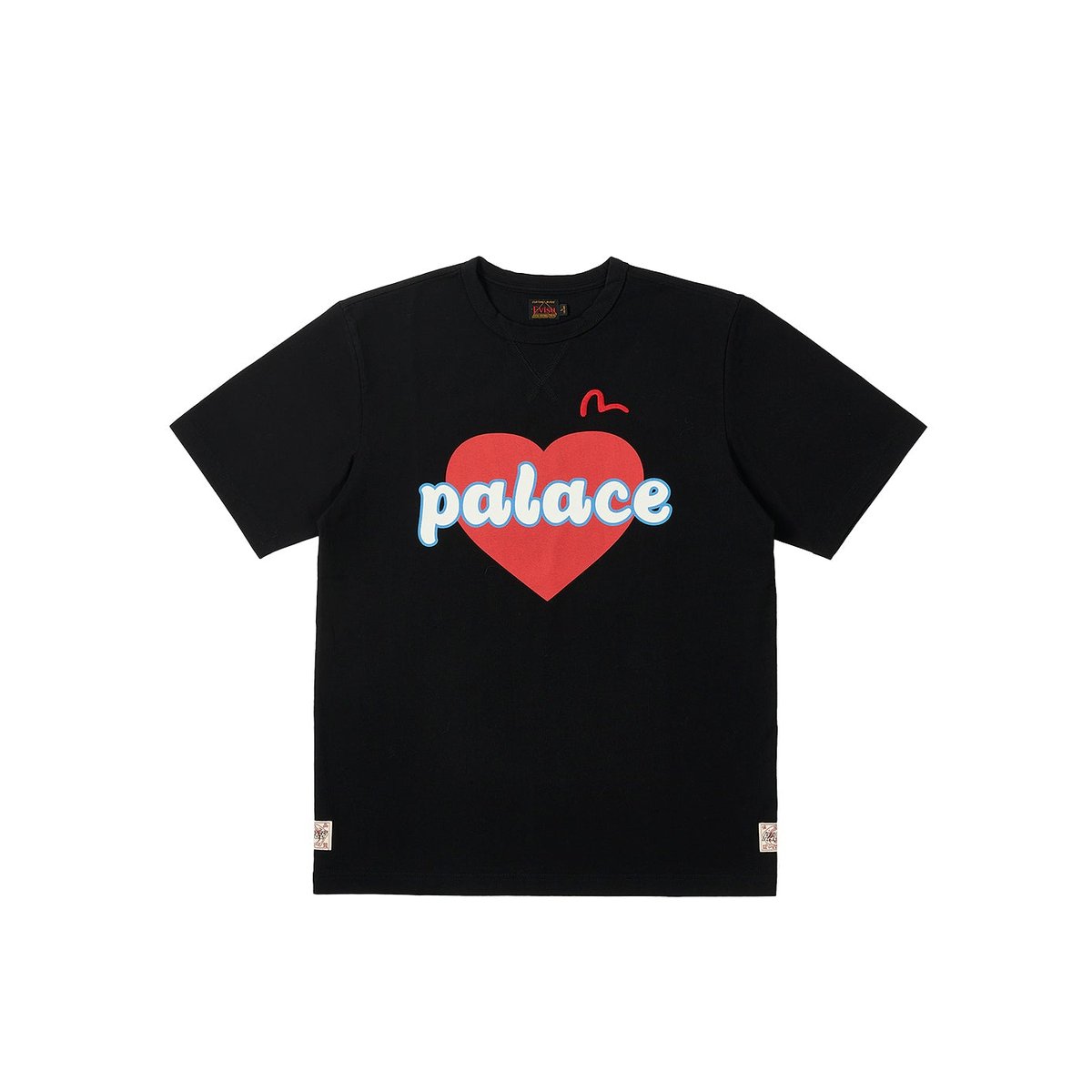 Palace PALACE EVISU HEART T-SHIRT BLACK (Palace Evisu 2023) - $98.00