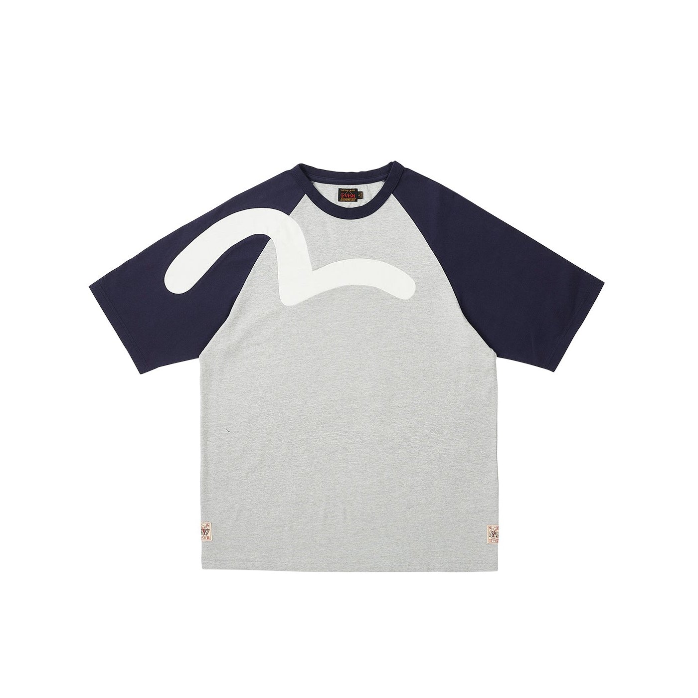 PALACE EVISU SEAGULL RAGLAN T-SHIRT GREY MARL