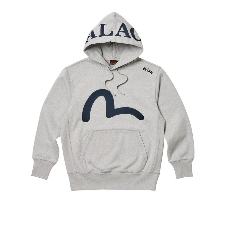 Palace PALACE EVISU SEAGULL HOOD GREY MARL (Palace Evisu 2023) - $248.00