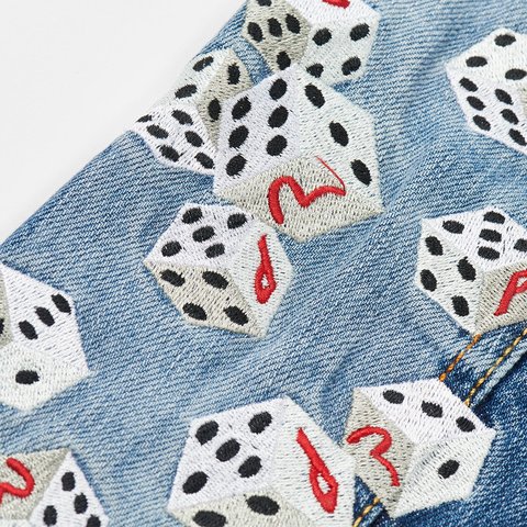 Palace PALACE EVISU DICE DENIM JACKET LIGHT WASH - Colorway