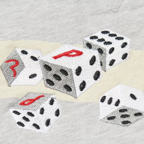 Palace PALACE EVISU ZIP HOOD GREY MARL - Colorway