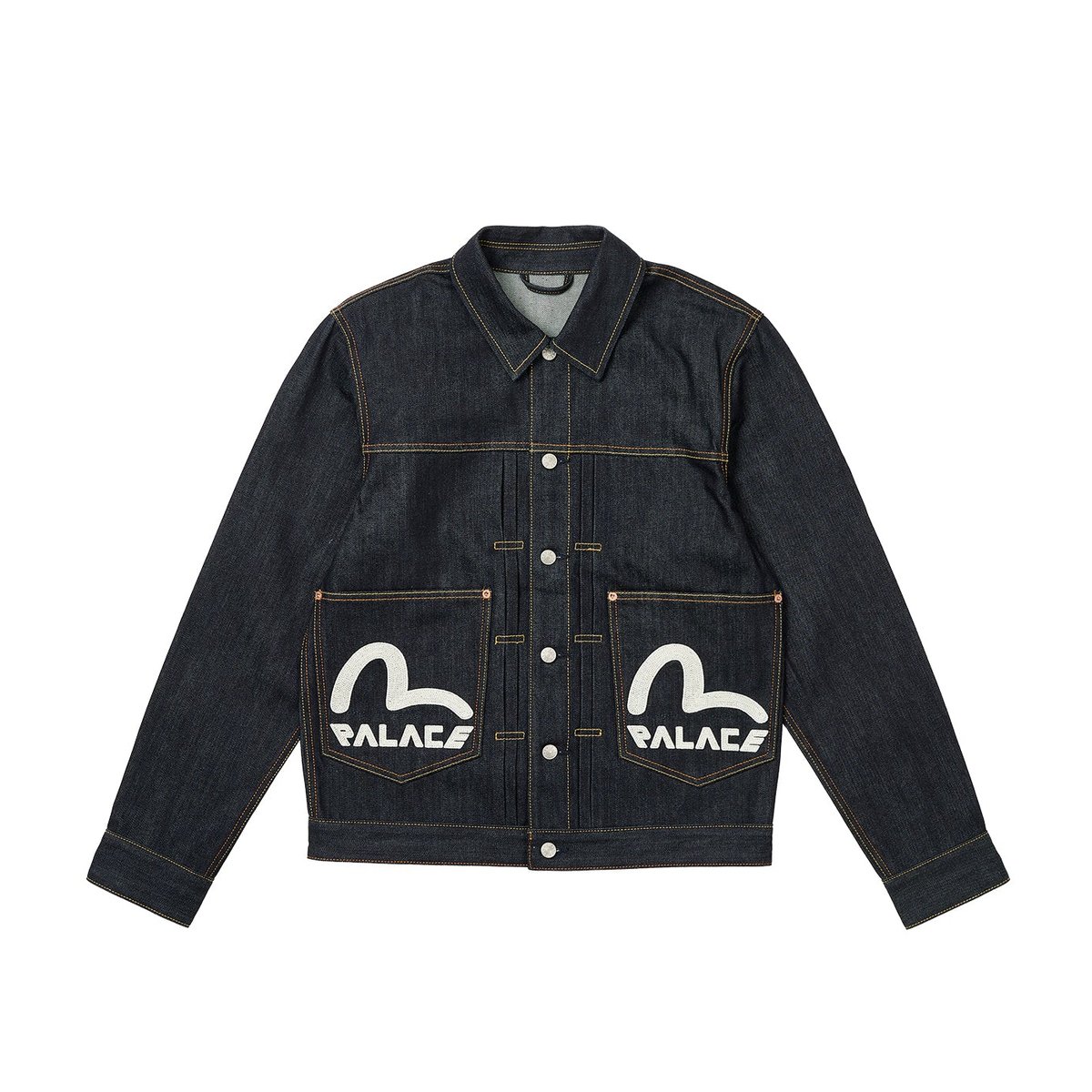 Palace PALACE EVISU DICE DENIM JACKET RAW (Palace Evisu 2024) - $488.00