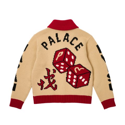 Palace PALACE EVISU DICE COWICHAN KNIT CREAM - Colorway