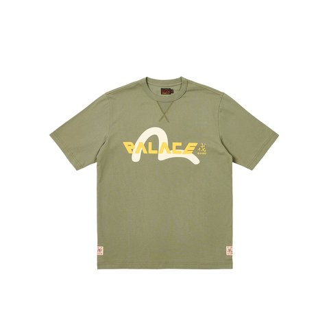 Palace PALACE EVISU LOGO T-SHIRT OLIVE - $108.00