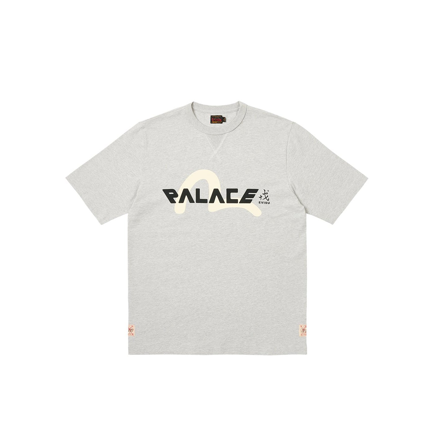 PALACE EVISU LOGO T-SHIRT GREY MARL