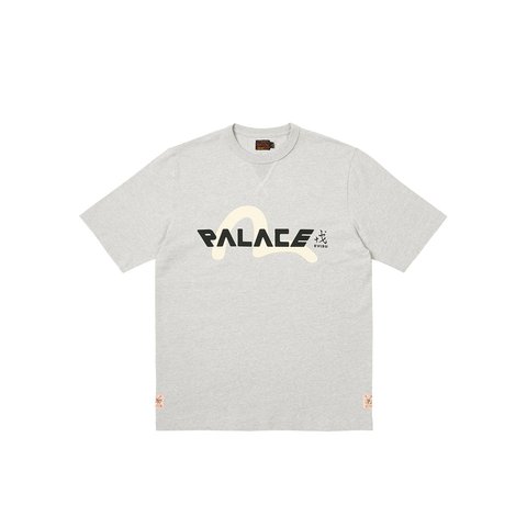 Palace PALACE EVISU LOGO T-SHIRT GREY MARL - $108.00