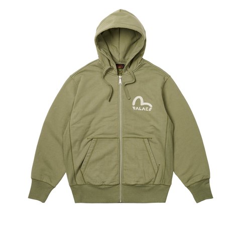 Palace PALACE EVISU ZIP HOOD OLIVE - Colorway