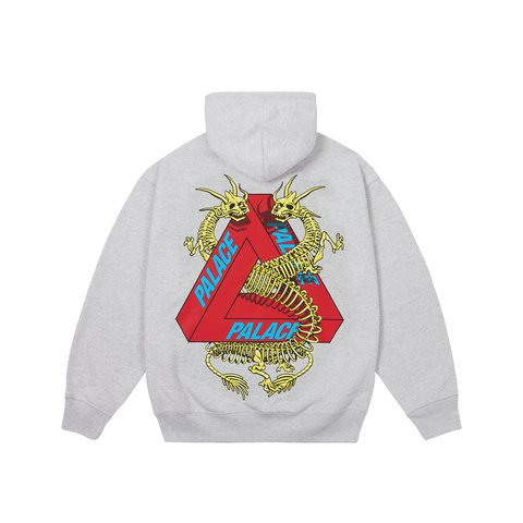 Palace DRAGON BONES TRI HOOD GREY MARL - Colorway