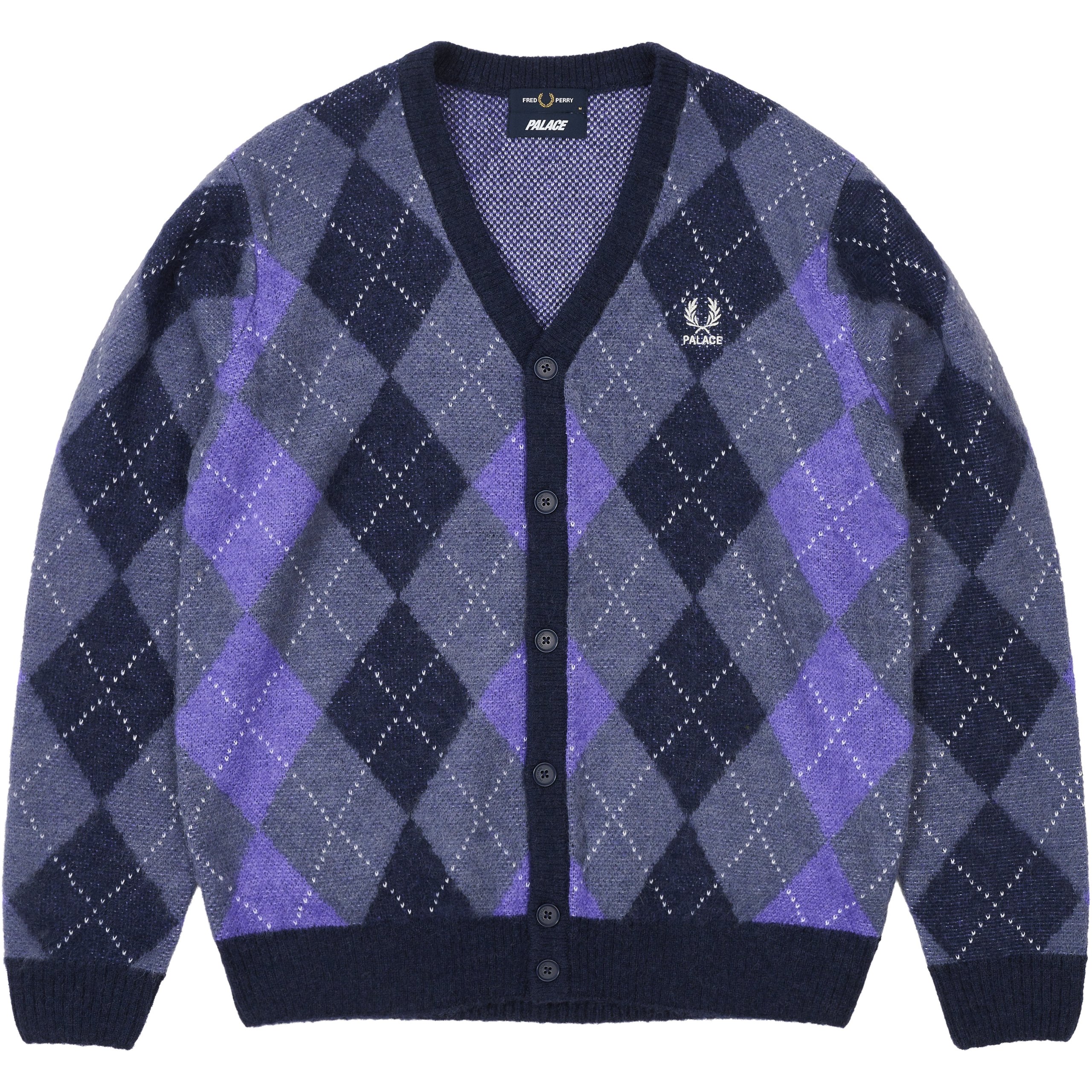 PALACE FRED PERRY ARGYLE CARDIGAN PEACOAT