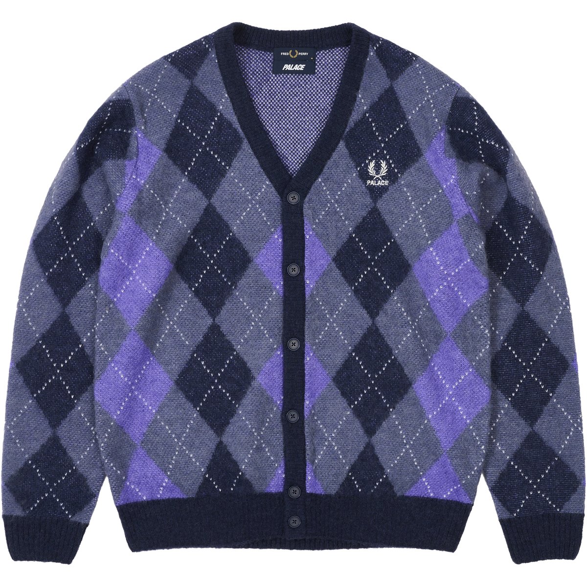 Palace PALACE FRED PERRY ARGYLE CARDIGAN PEACOAT (Palace Fred Perry 2025) - $258.00