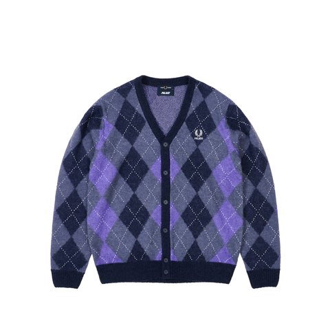 Palace PALACE FRED PERRY ARGYLE CARDIGAN PEACOAT - Colorway