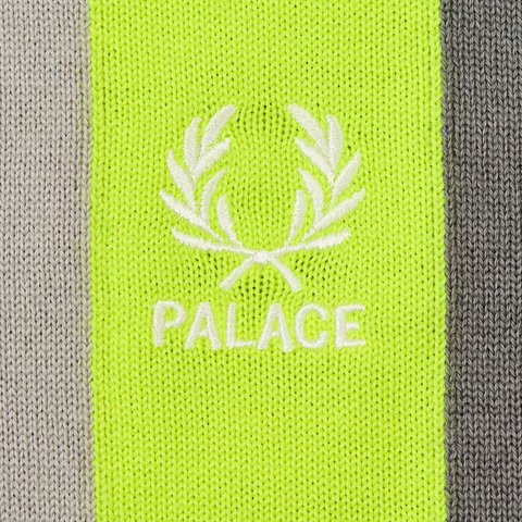 Palace PALACE FRED PERRY LONG SLEEVE KNITTED SHIRT FEATHER - Colorway