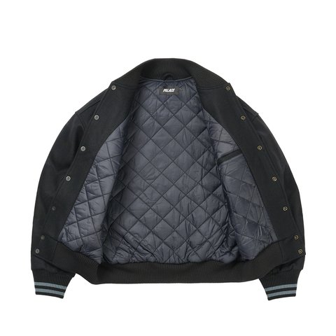 Palace PALACE FUKUOKA VARSITY JACKET BLACK - Colorway