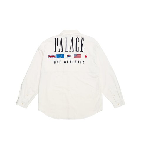 Palace PALACE GAP OXFORD DROP SHOULDER WHITE - $90.00