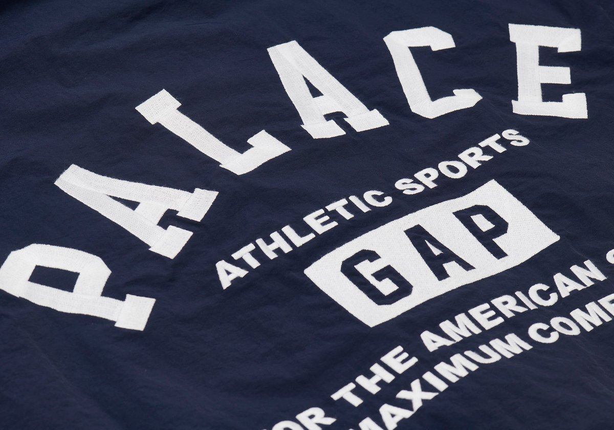 PALACE GAP NYLON TRACK TOP NAVY / RED - Palace