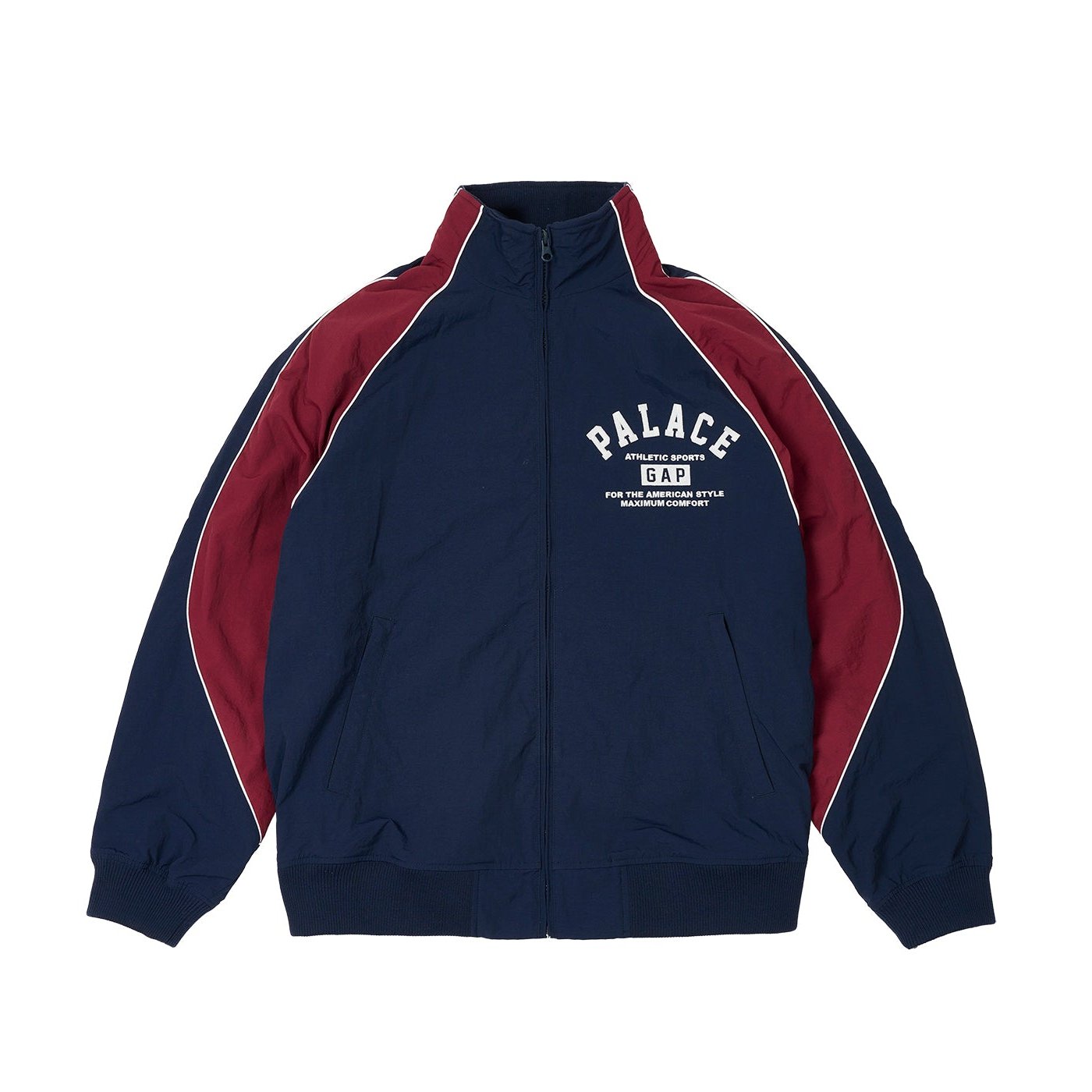 PALACE GAP NYLON TRACK TOP NAVY / RED