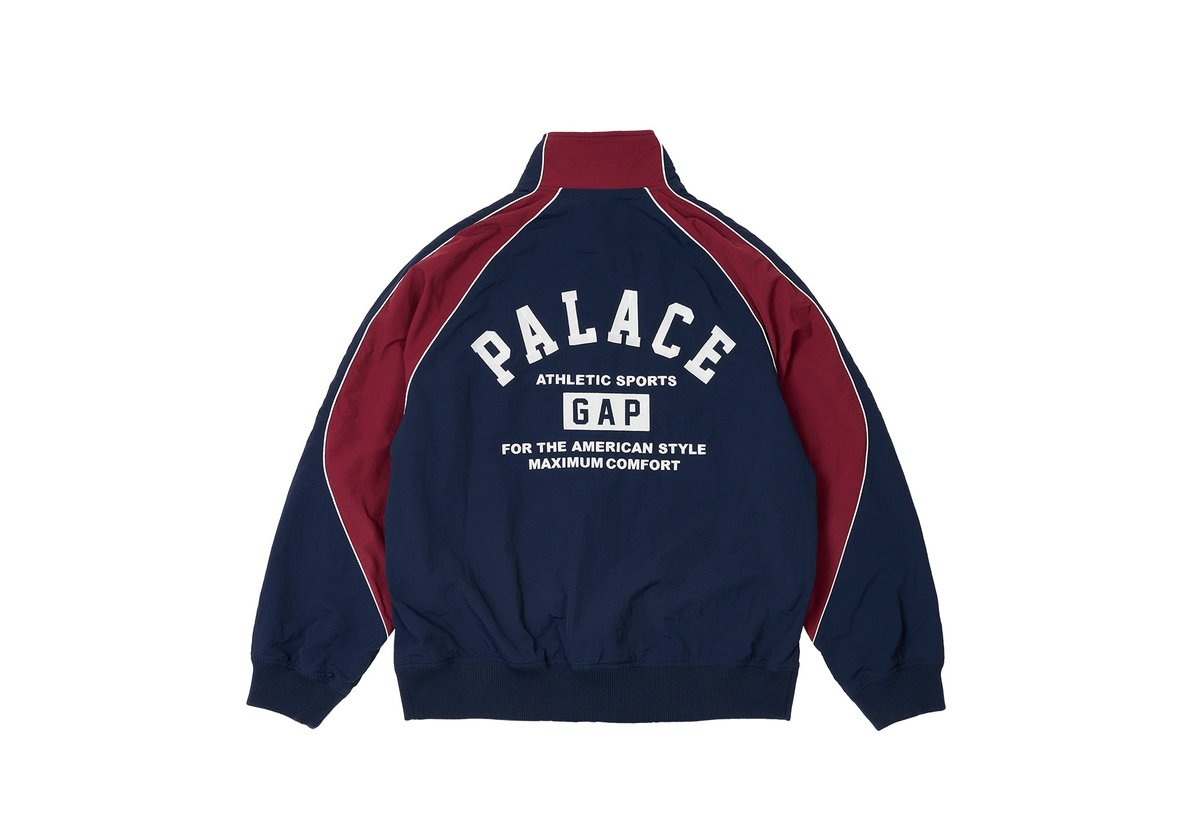 PALACE GAP NYLON TRACK TOP NAVY / RED - Palace
